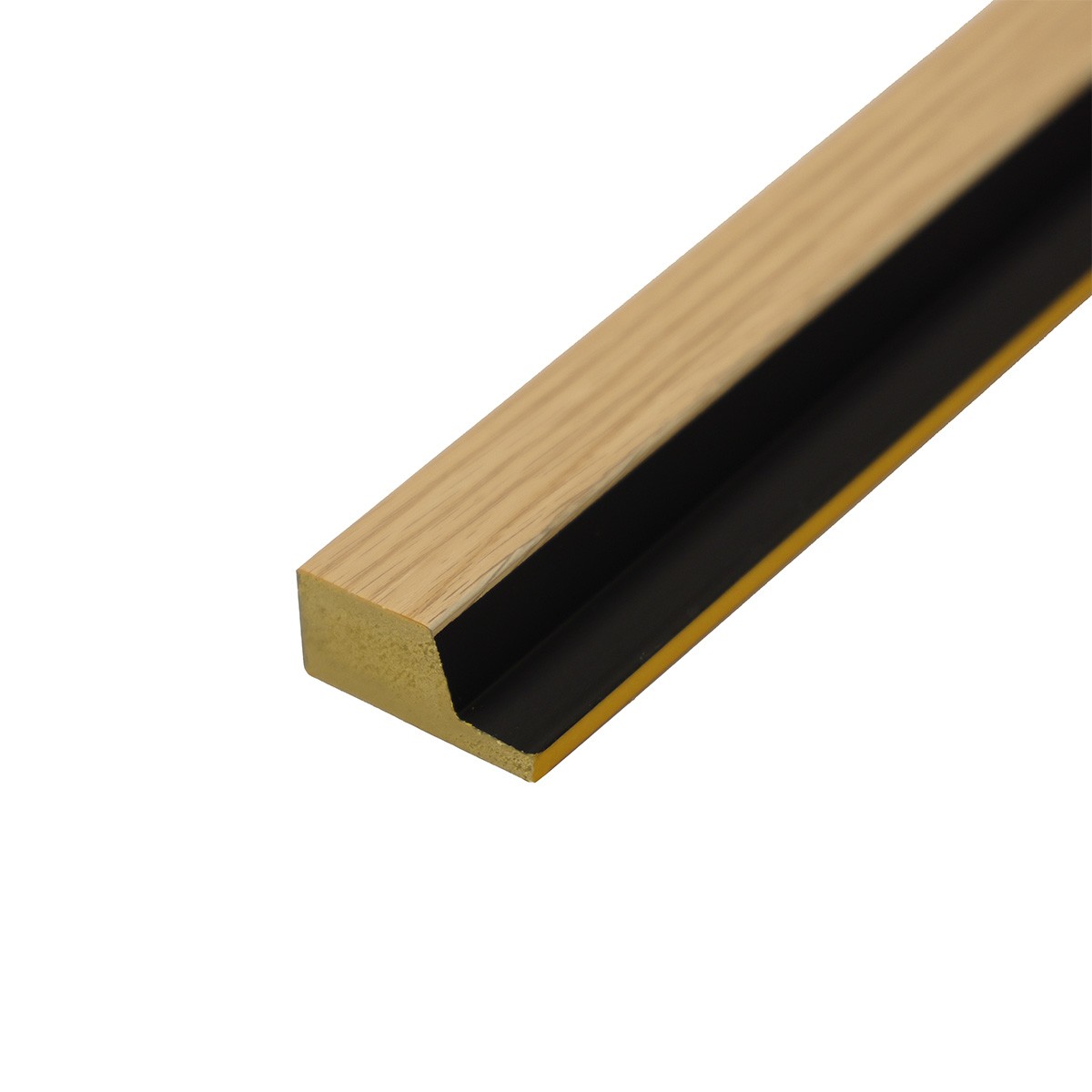 Slatwall Waterproof Oak / Black Tongued End Cap