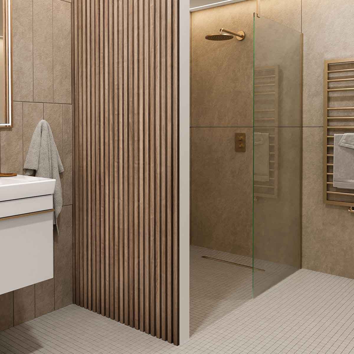 Slatwall Waterproof All Walnut Wall Panel 170x2400mm (3 Pack)