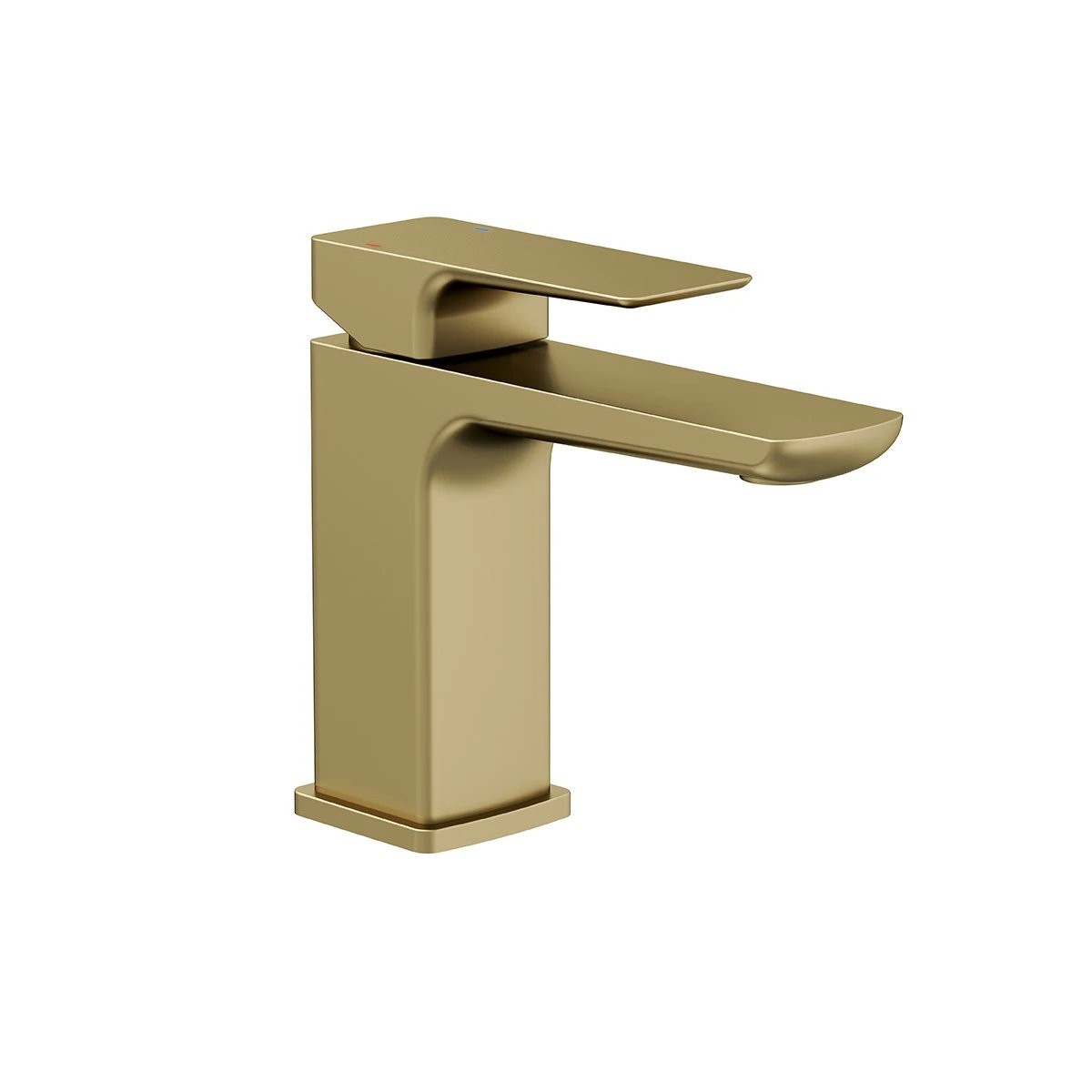 Strive Brushed Brass Basin Mono Mixer Tap with Easy Clean Click Waste