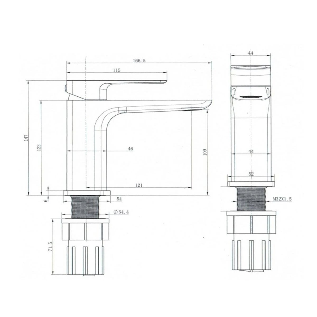 Strive Brushed Brass Basin Mono Mixer Tap with Easy Clean Click Waste