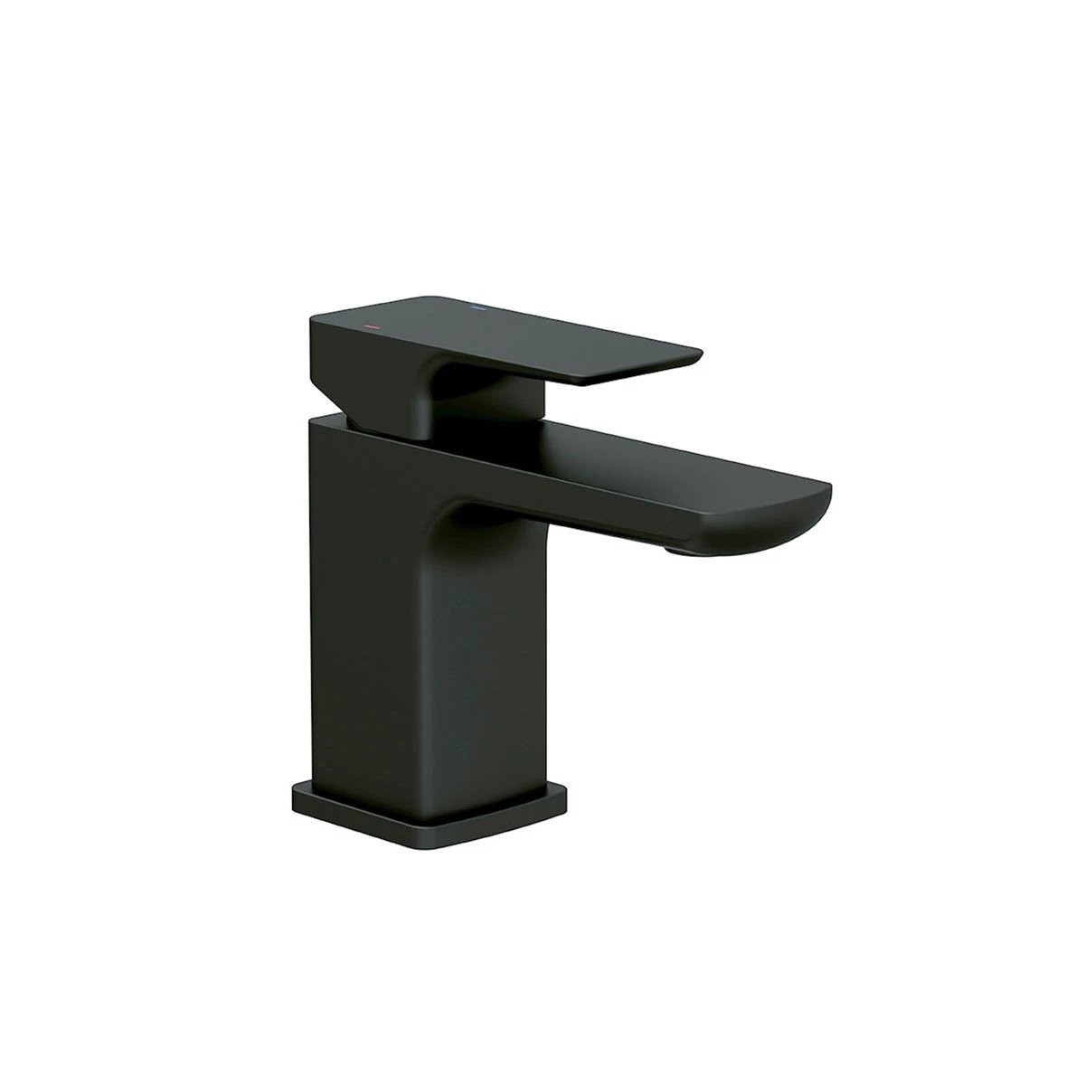 Strive Matt Black Mini Basin Mono Mixer Tap with Easy Clean Click Waste