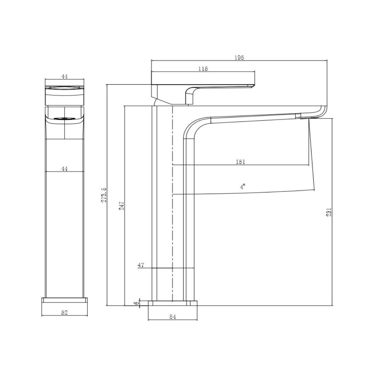 Strive Chrome Tall Basin Mono Mixer Tap