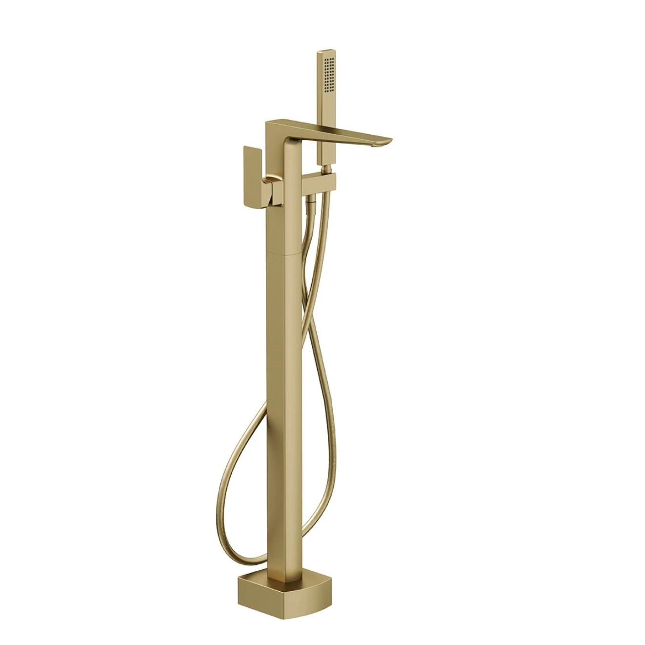 Strive Brushed Brass Freestanding Bath Shower Mixer Tap