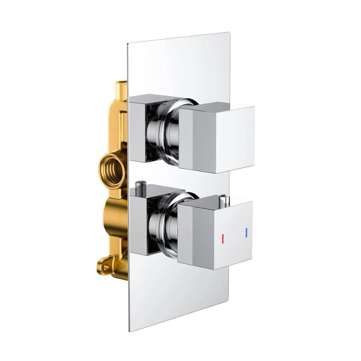 Cube Chrome Single Function Concealed Thermostatic Shower Valve