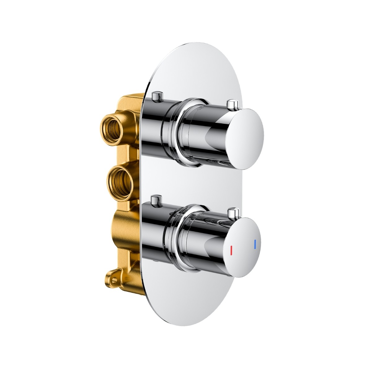Globe Chrome Dual Function Concealed Thermostatic Shower Valve