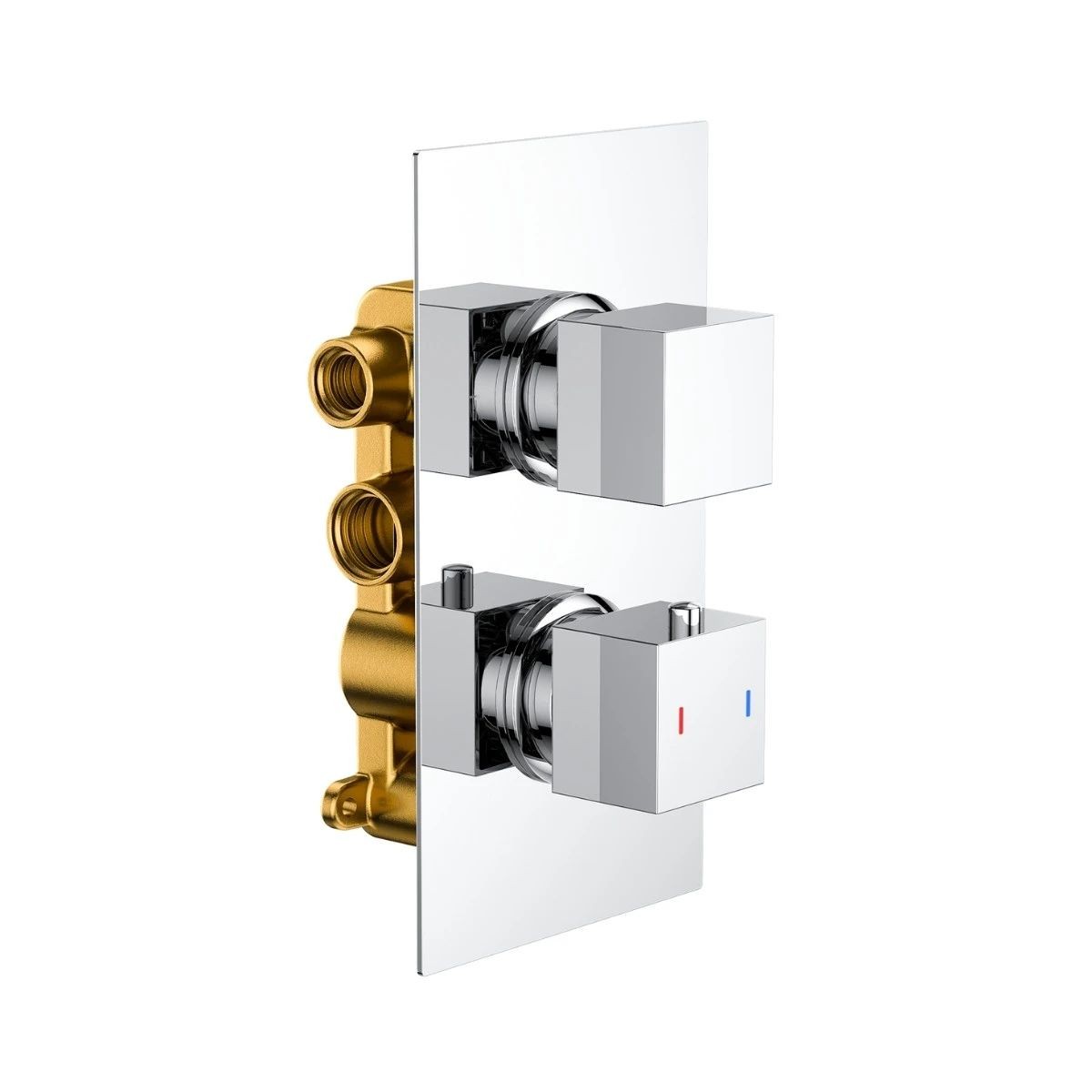 Cube Chrome Dual Function Concealed Thermostatic Shower Valve