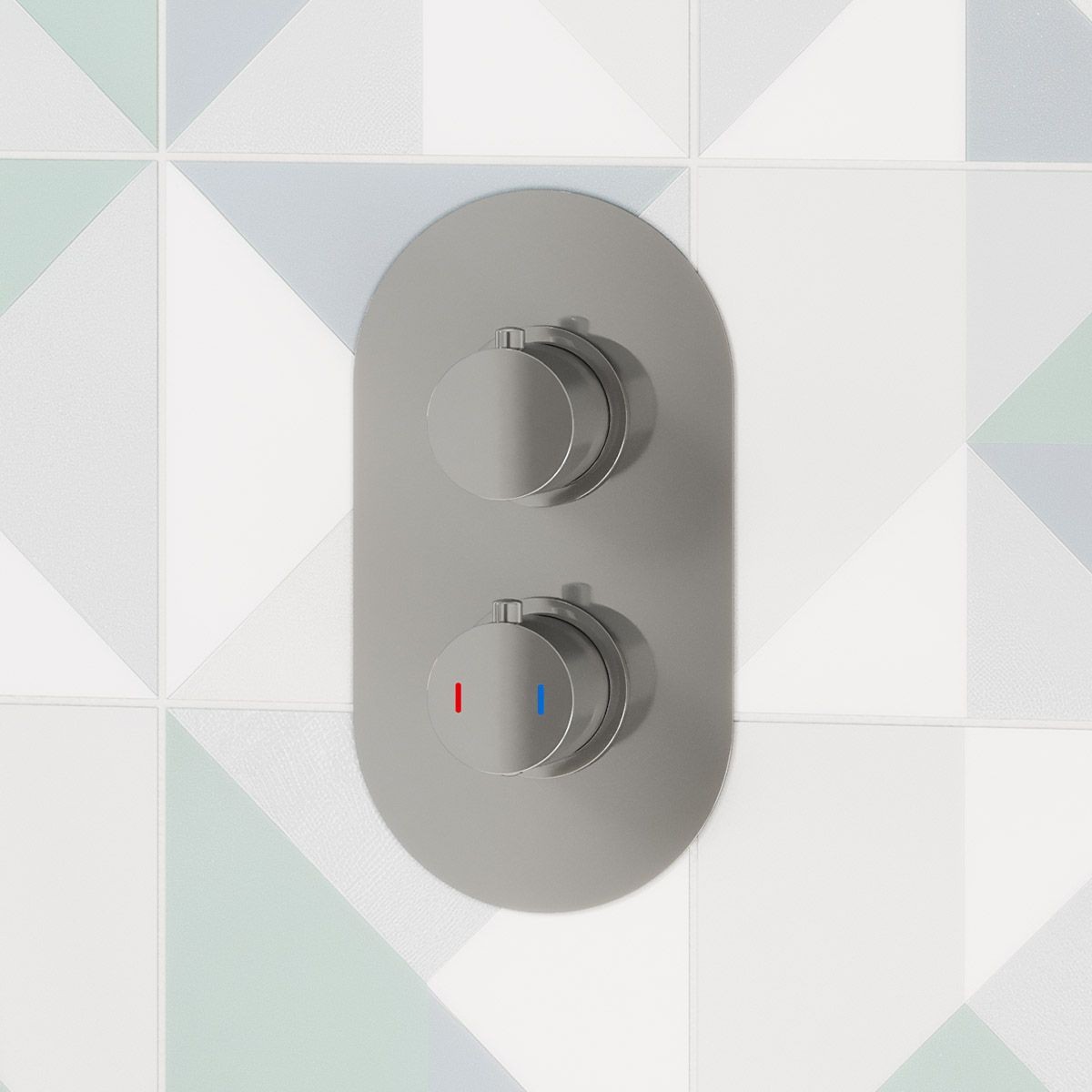 Globe Chrome Round Two Outlet Concealed Thermostatic Shower Set