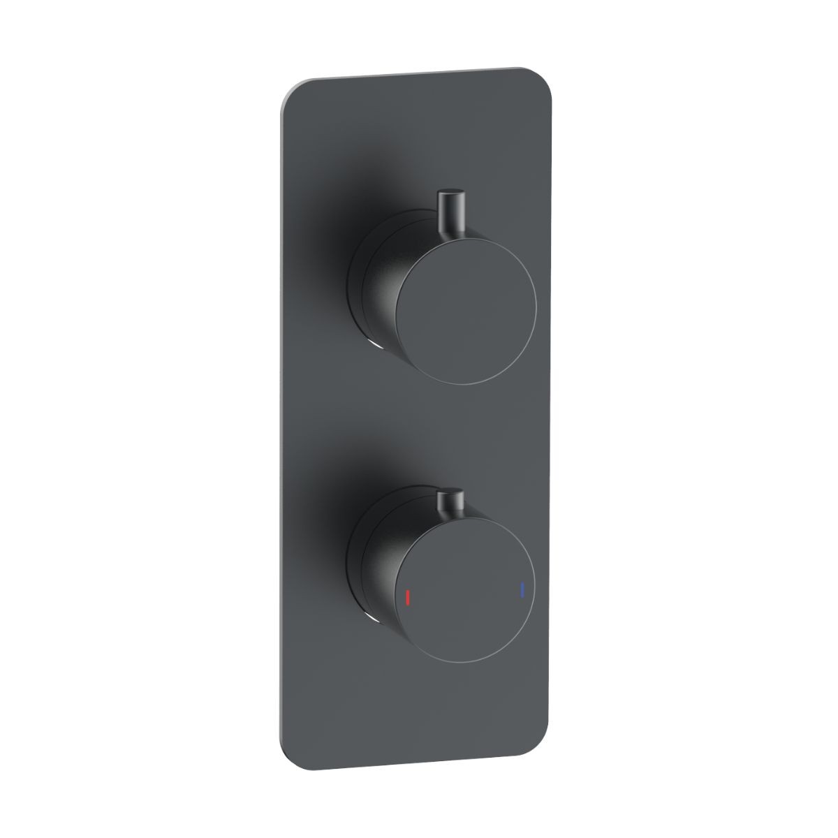 Arc Matt Black Dual Concealed Thermostatic T Box Shower Valve