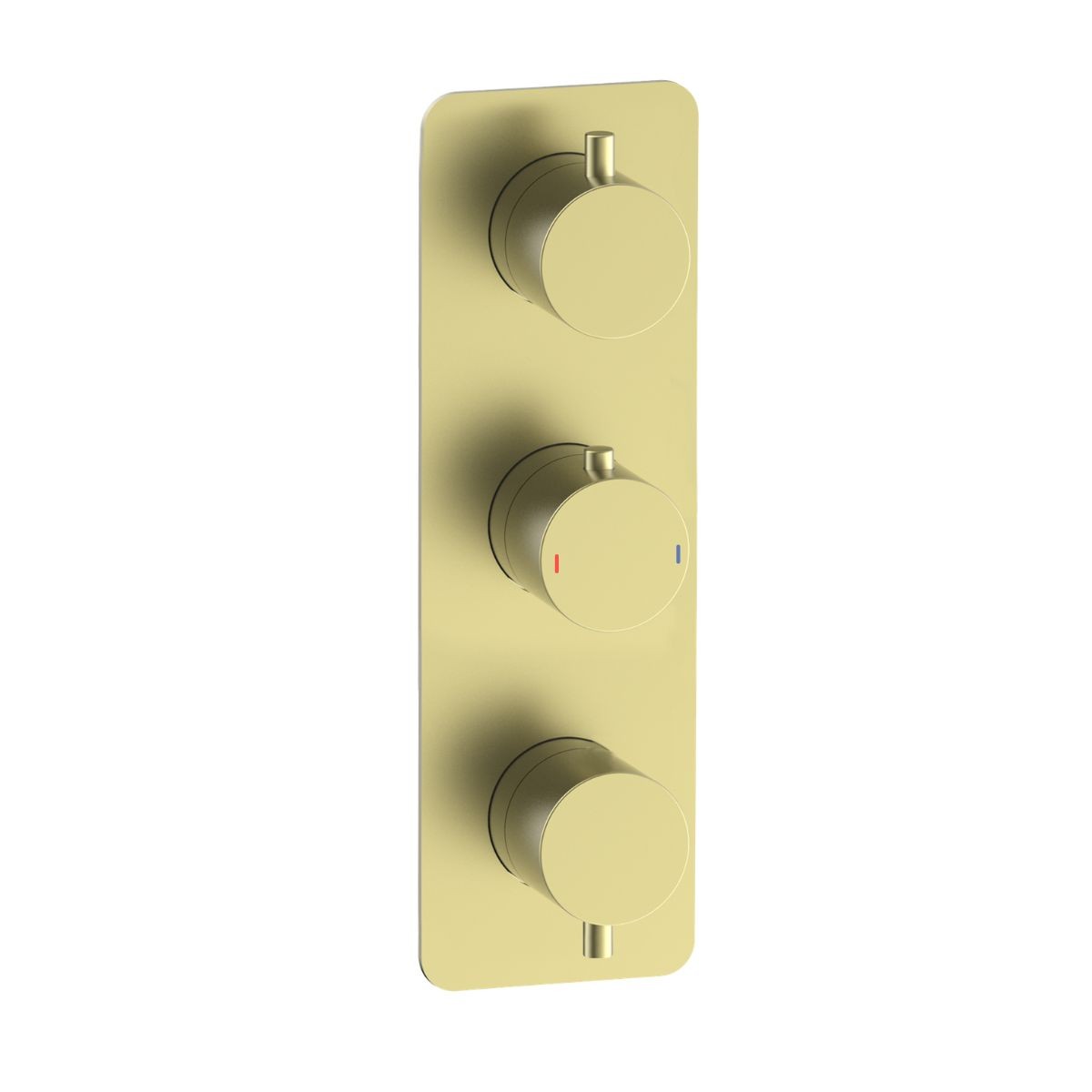 Arc Brushed Brass Triple Concealed Thermostatic T Box Shower Valve