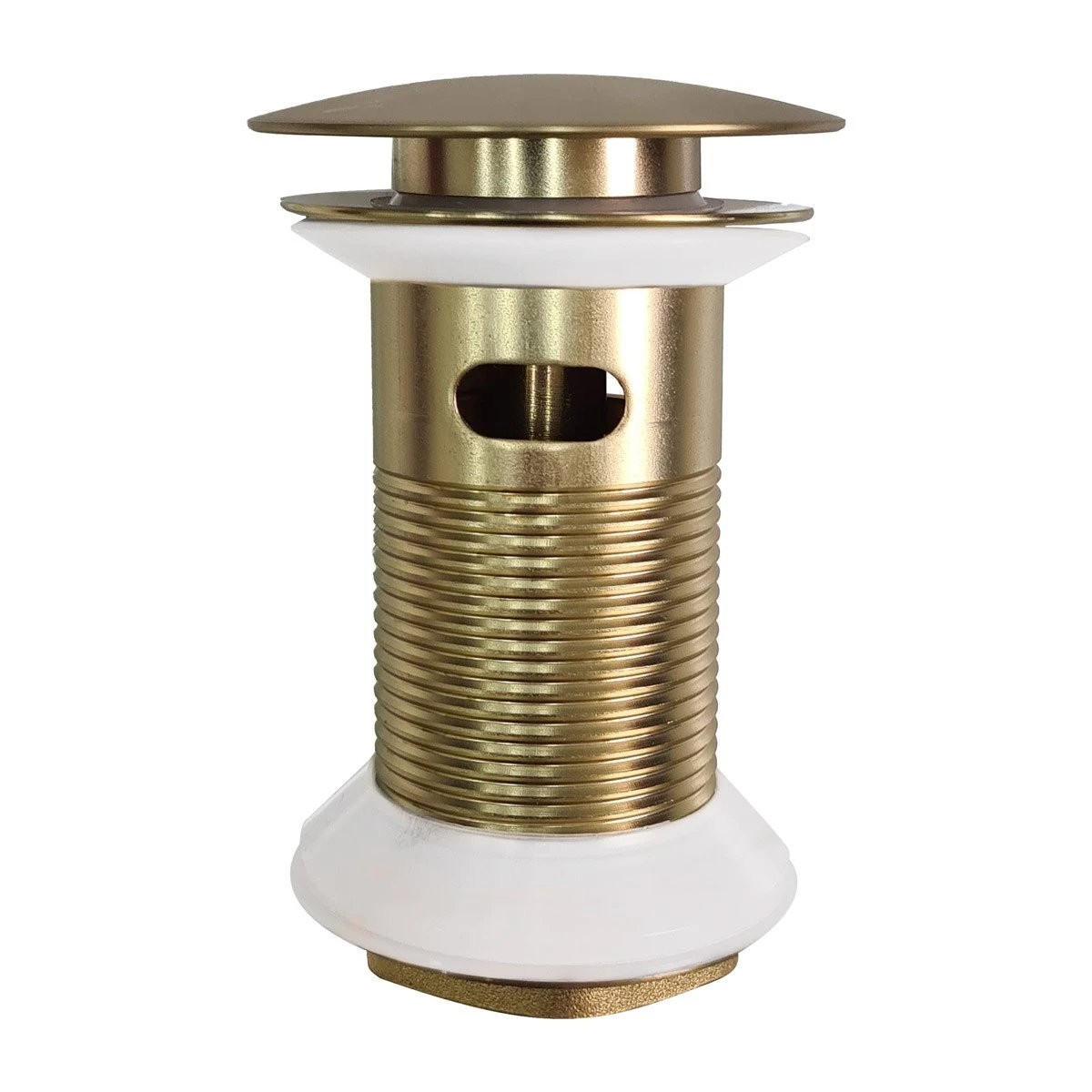 Serenity Brushed Brass Basin Mono Mixer Tap with Easy Clean Click Waste