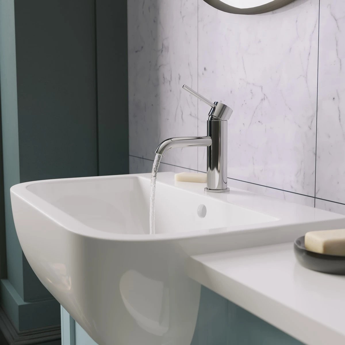 Serenity Chrome Basin Mono Mixer Tap with Easy Clean Click Waste
