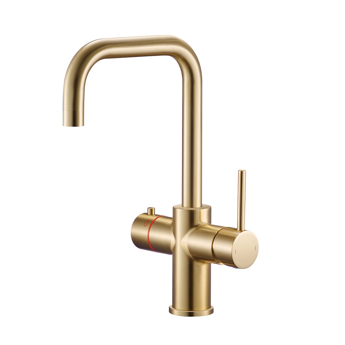 Alira Brushed Brass 3 in 1 Boiling Water Kitchen Mixer with Boiler & Filter