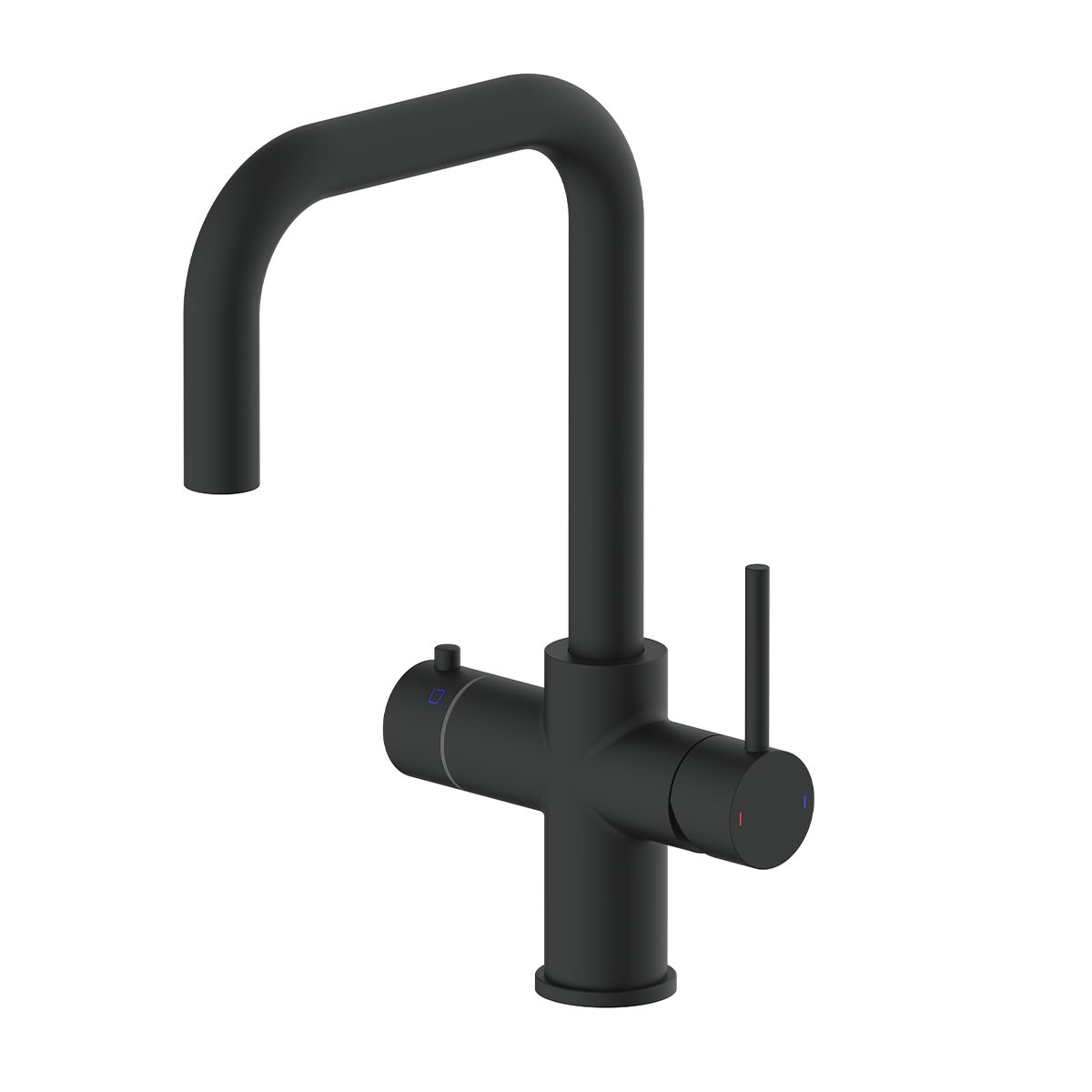 Aria Matt Black 4 in 1 Boiling Water Kitchen Mixer with Boiler & Filter