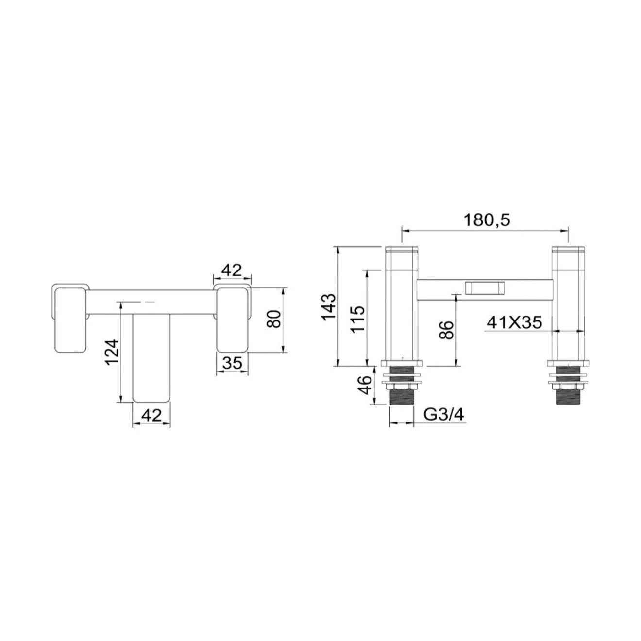 Harmony Chrome Bath Filler Tap