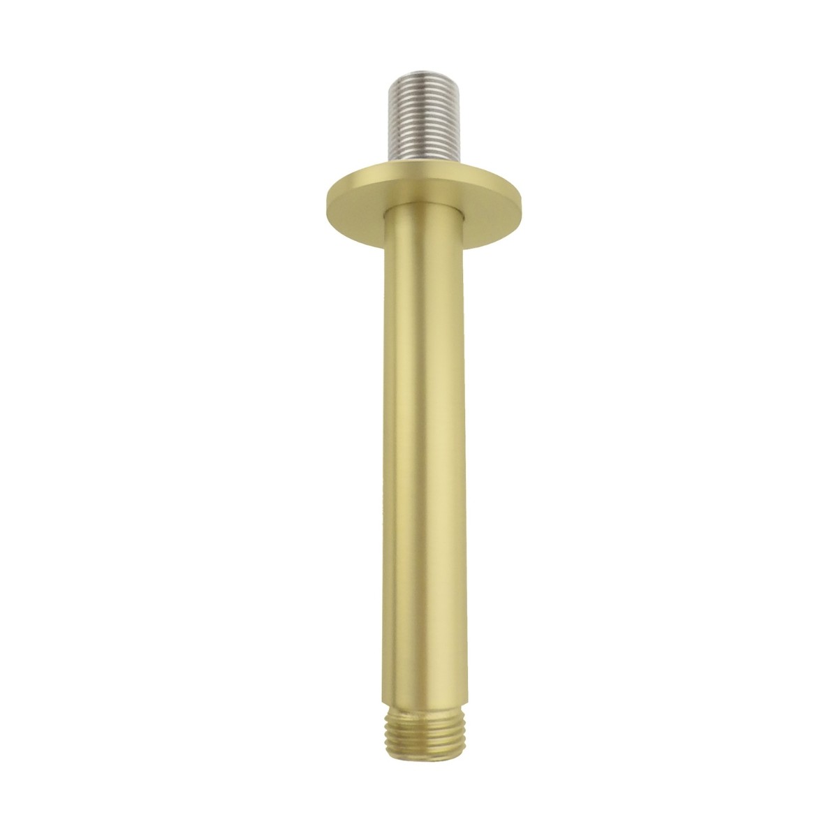 Globe Brushed Brass Ceiling Shower Arm
