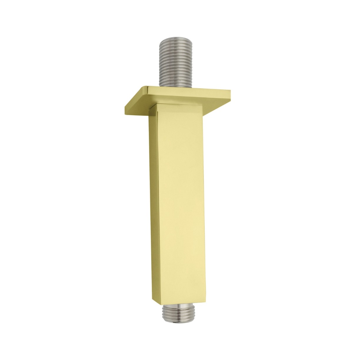 Cube Brushed Brass Ceiling Shower Arm