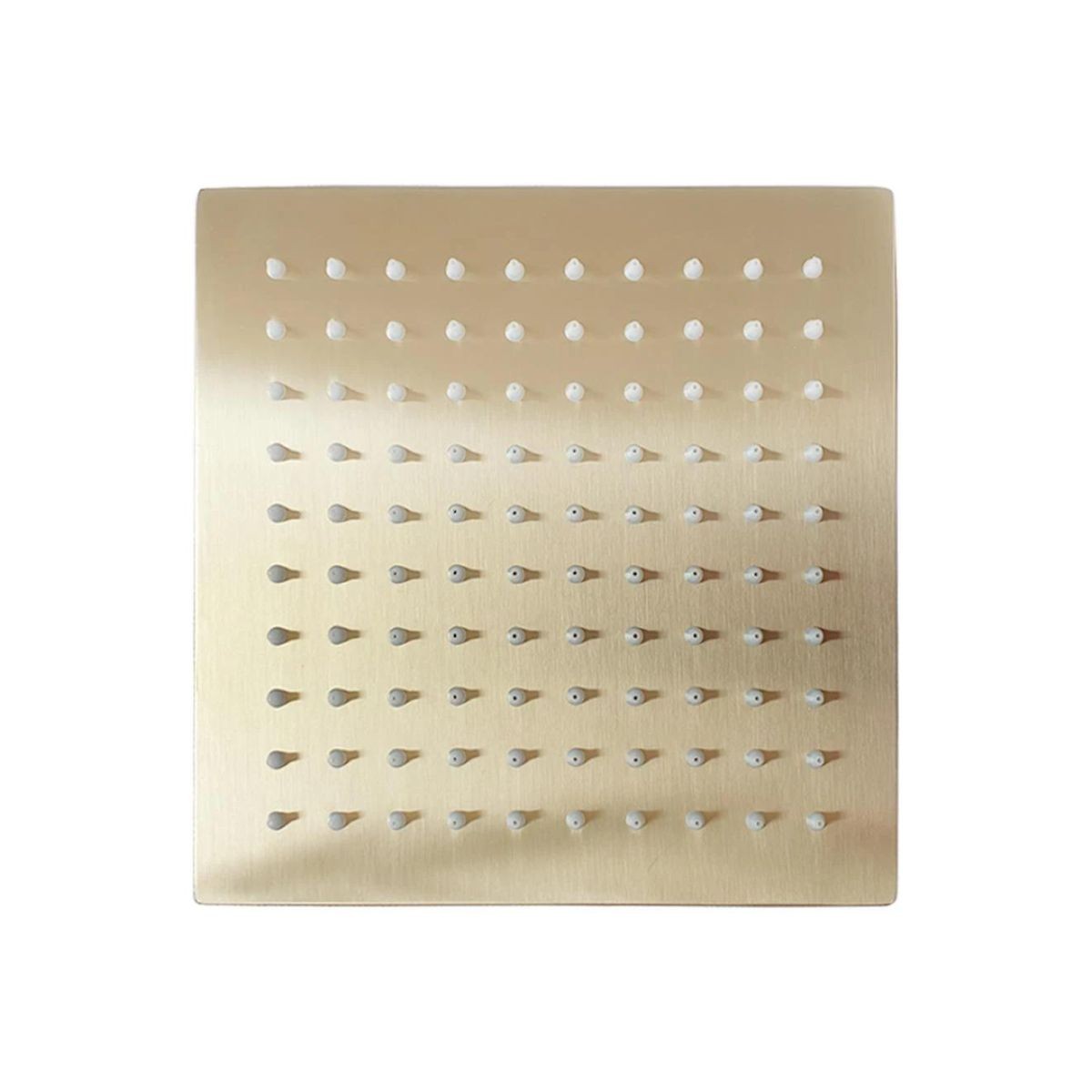 Cube Brushed Gold Thin Shower Head 250mm