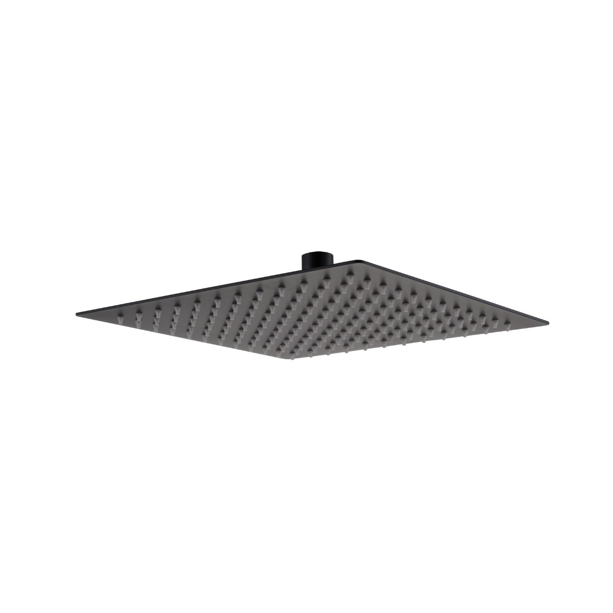 Cube Matt Black Thin Shower Head 250mm