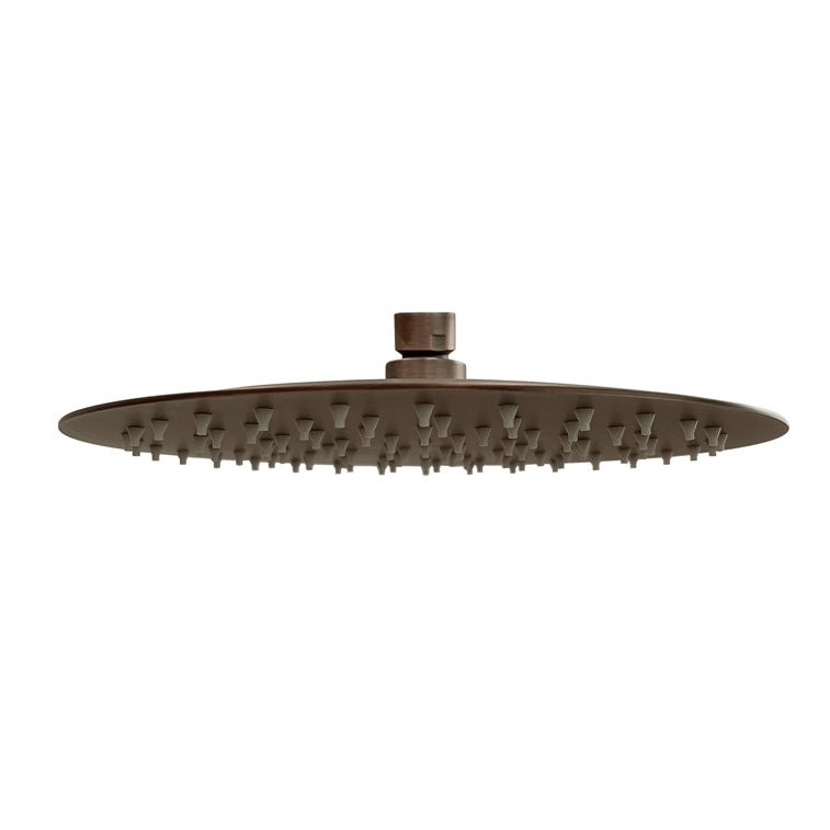 Globe Brushed Bronze Thin Shower Head 250mm