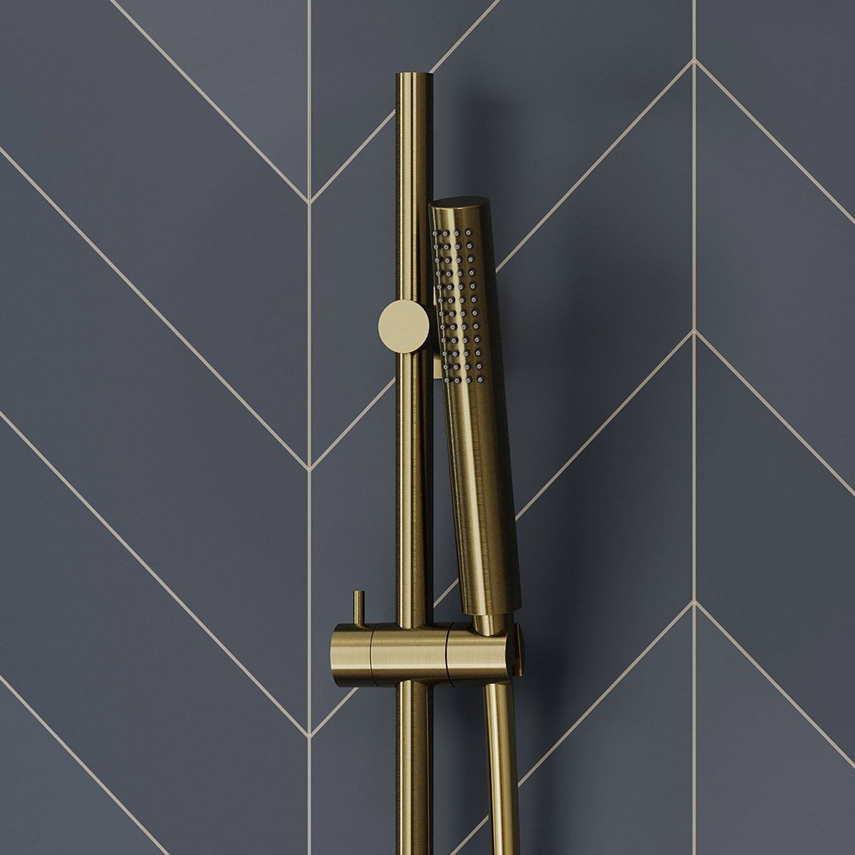 Globe Brushed Brass Dual Function Concealed Thermostatic Shower with Overhead & Slide Rail with Handset 