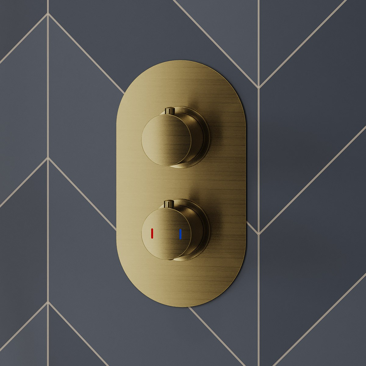 Globe Brushed Brass Dual Function Concealed Thermostatic Shower with Overhead & Slide Rail with Handset 