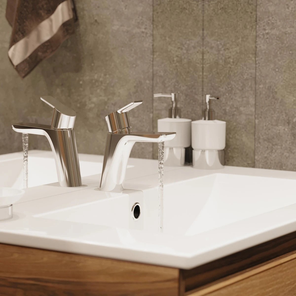 Clarity Chrome Basin Mono Mixer Tap with Easy Clean Click Waste