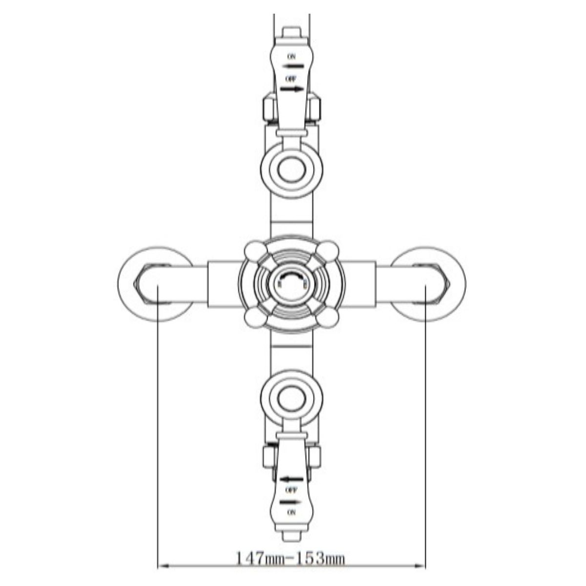 Abbey Chrome Dual Traditional Thermostatic Shower with Overhead & Slide Rail with Handset
