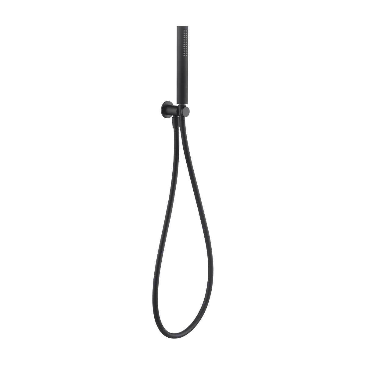 Globe Matt Black Handset & Hose with Integrated Wall Elbow Bracket