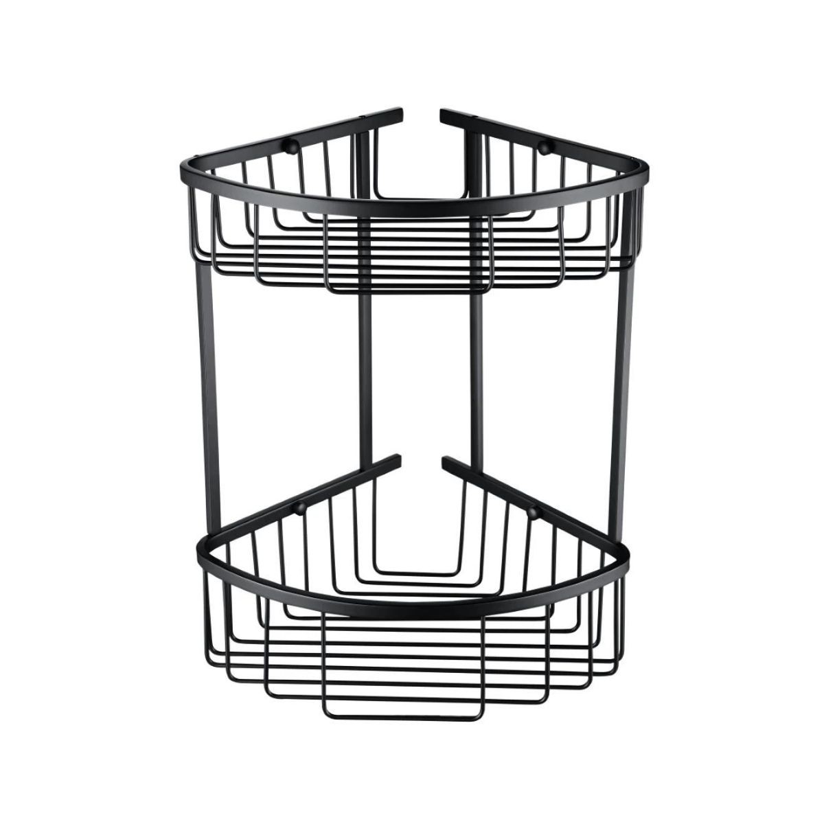 Double Round Corner Basket Matt Black