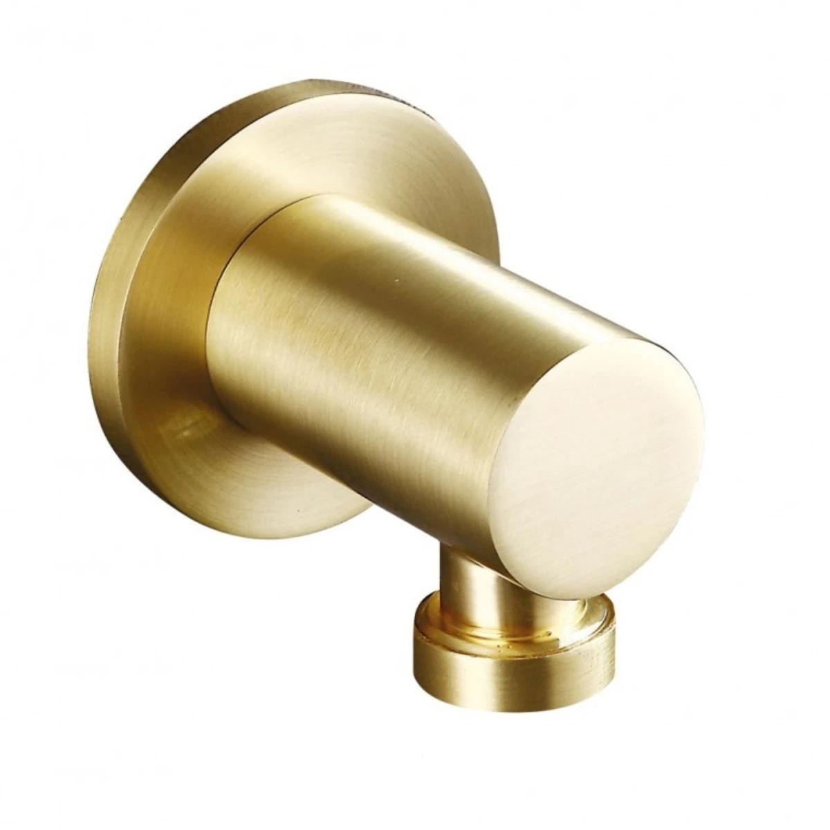 Globe Brushed Gold Wall Outlet Elbow