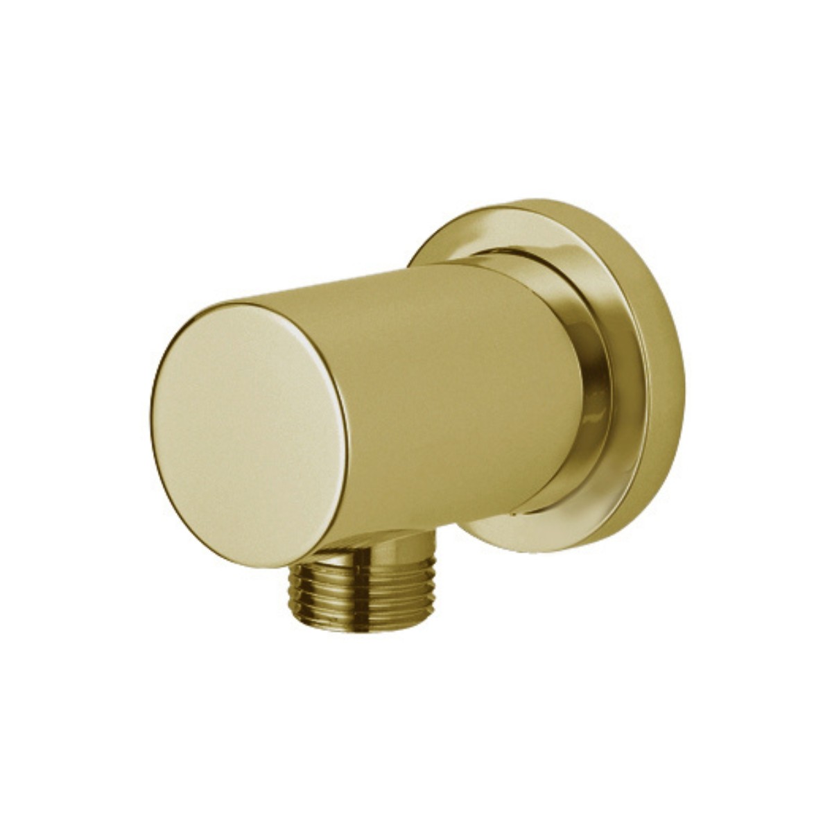 Globe Brushed Brass Wall Outlet Elbow
