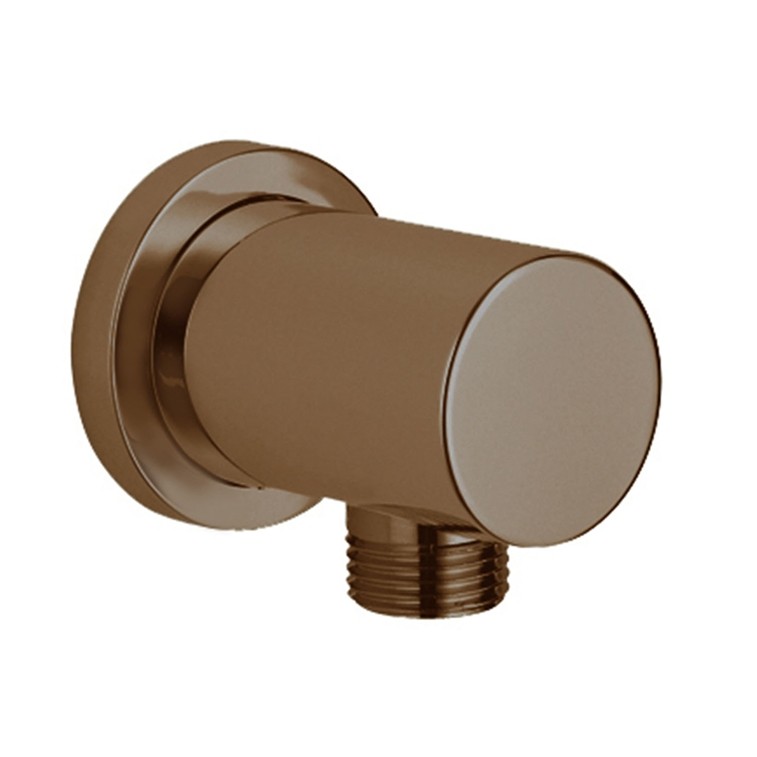 Globe Brushed Bronze Wall Outlet Elbow