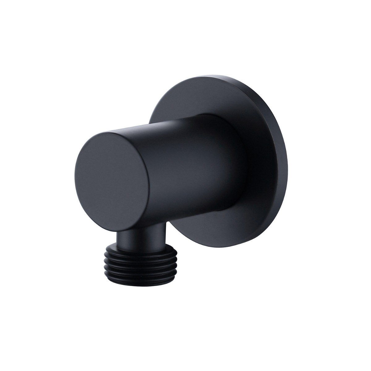 Globe Matt Black Wall Outlet Elbow