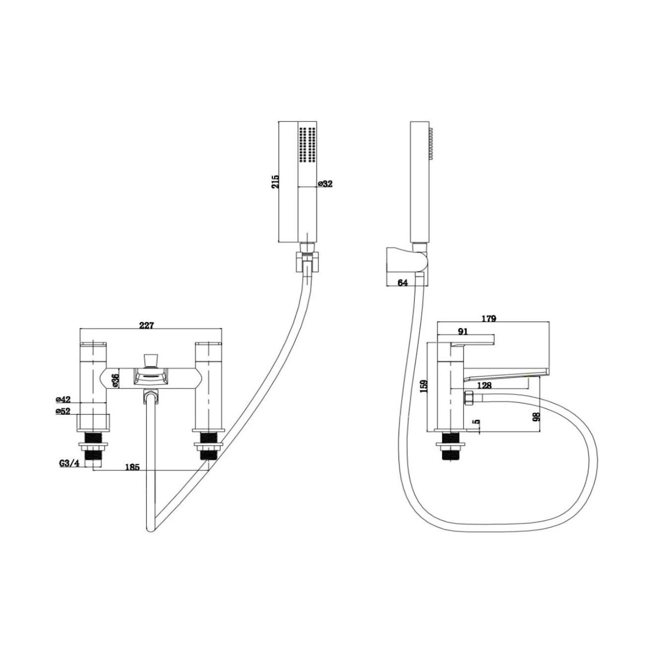 Radiance Chrome Bath Shower Mixer Tap