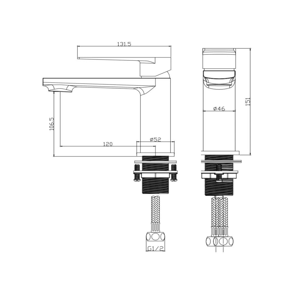 Radiance Chrome Basin Mono Mixer Tap with Easy Clean Click Waste