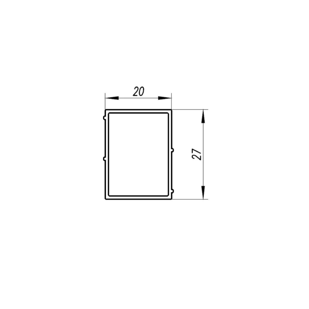 Crystal 6 Chrome Extension Profile 20mm