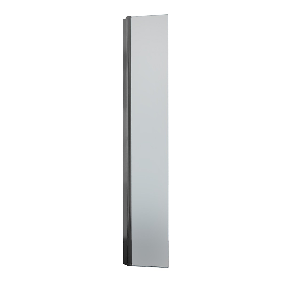 Sapphire 8mm Clear Glass Wet Room Hinged Deflector Panel Gunmetal 300mm