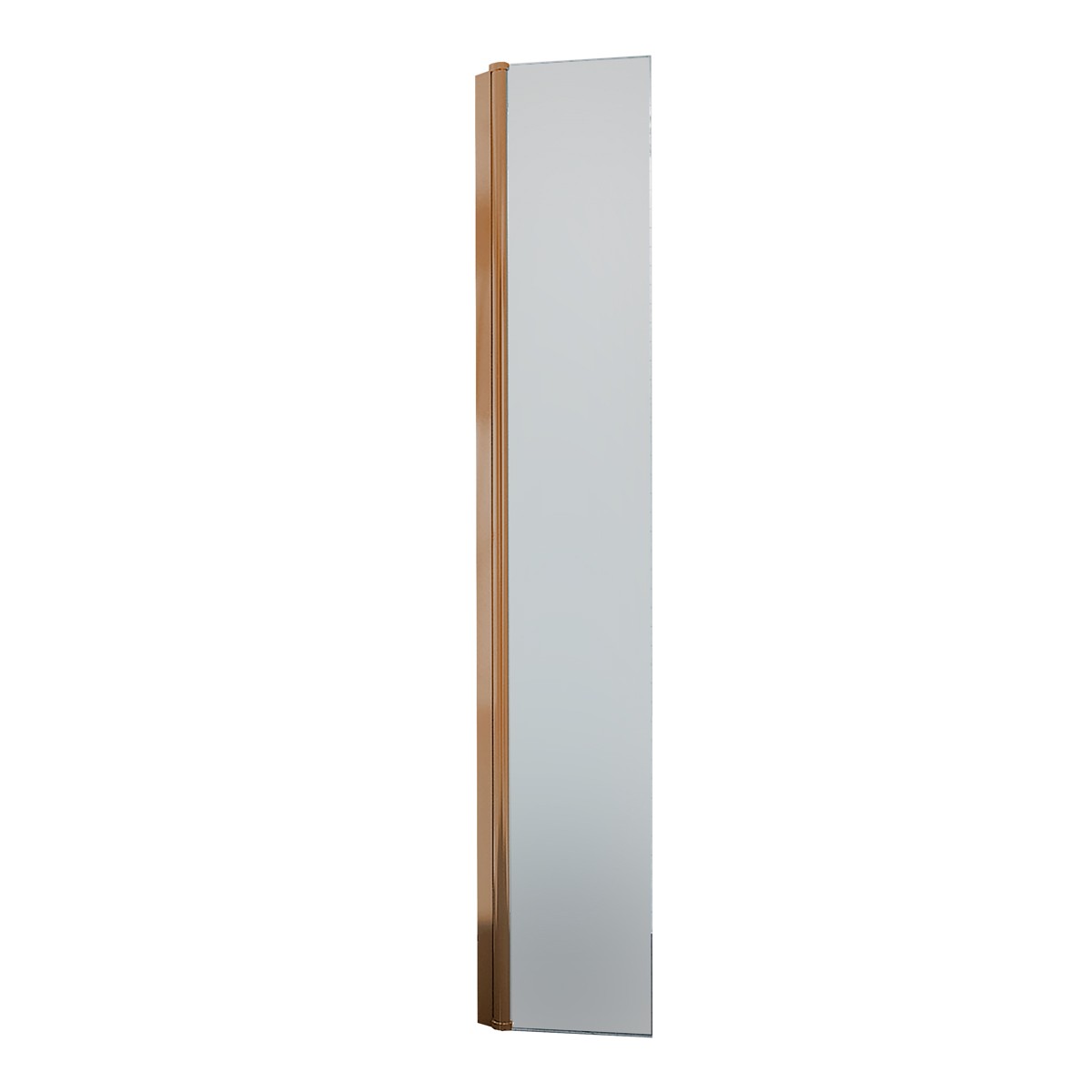 Sapphire 8mm Clear Glass Wet Room Hinged Deflector Panel Brushed Bronze 300mm