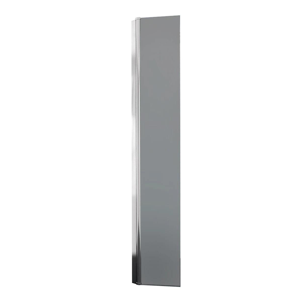 Sapphire 8mm Smoked Glass Wet Room Hinged Deflector Panel Chrome 300mm