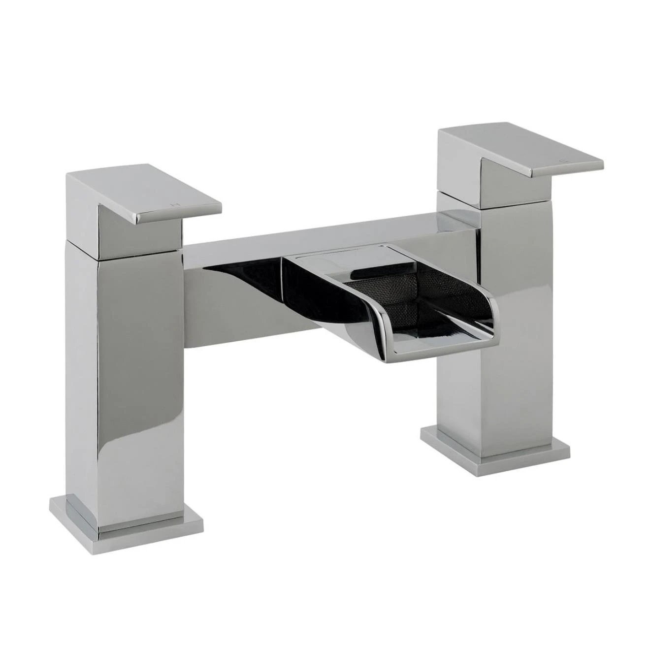 Trent Waterfall Chrome Bath Filler & Basin Mono Mixer Tap with Click Waste