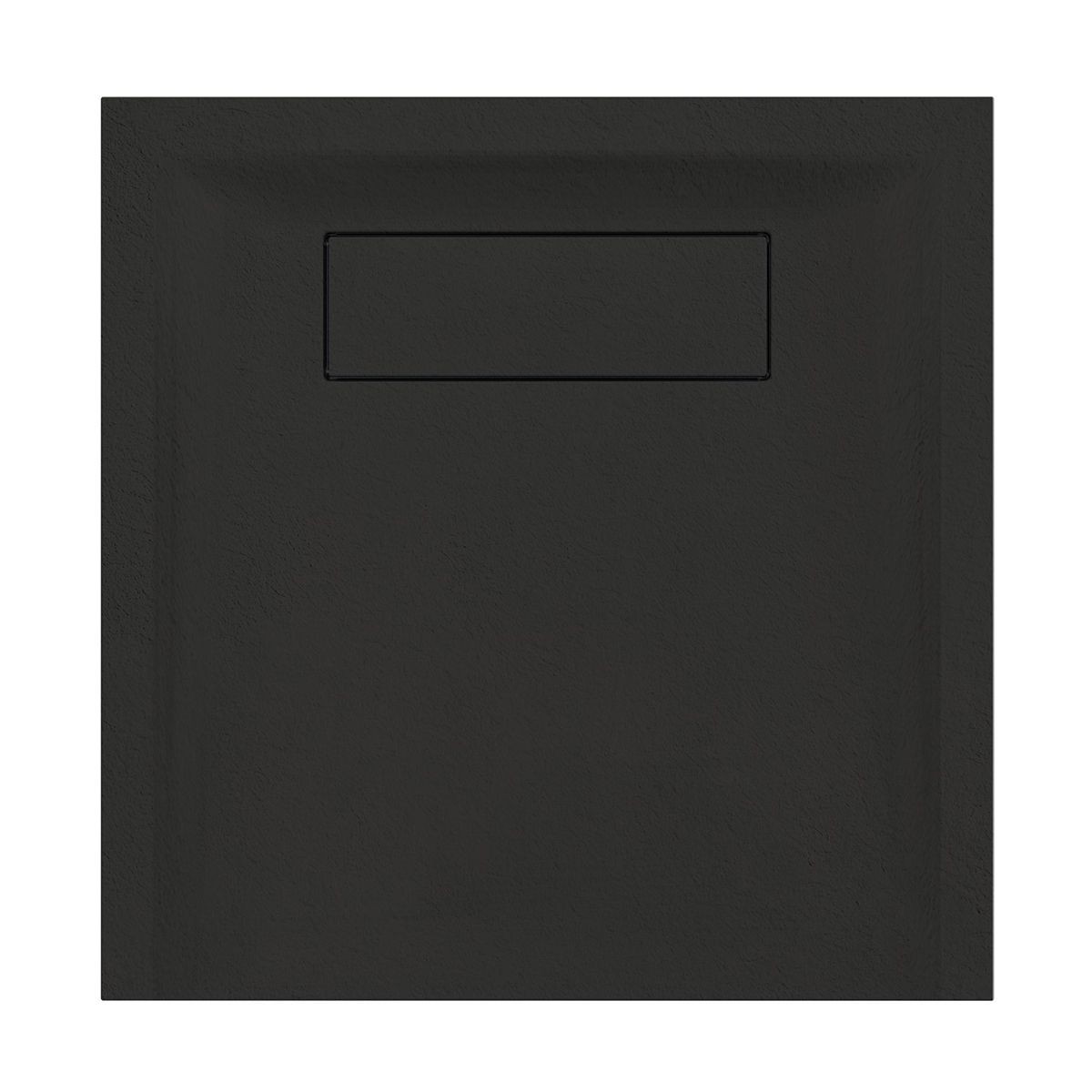 Nordic Black Slate Effect Square Stone Resin Shower Tray 800x800mm