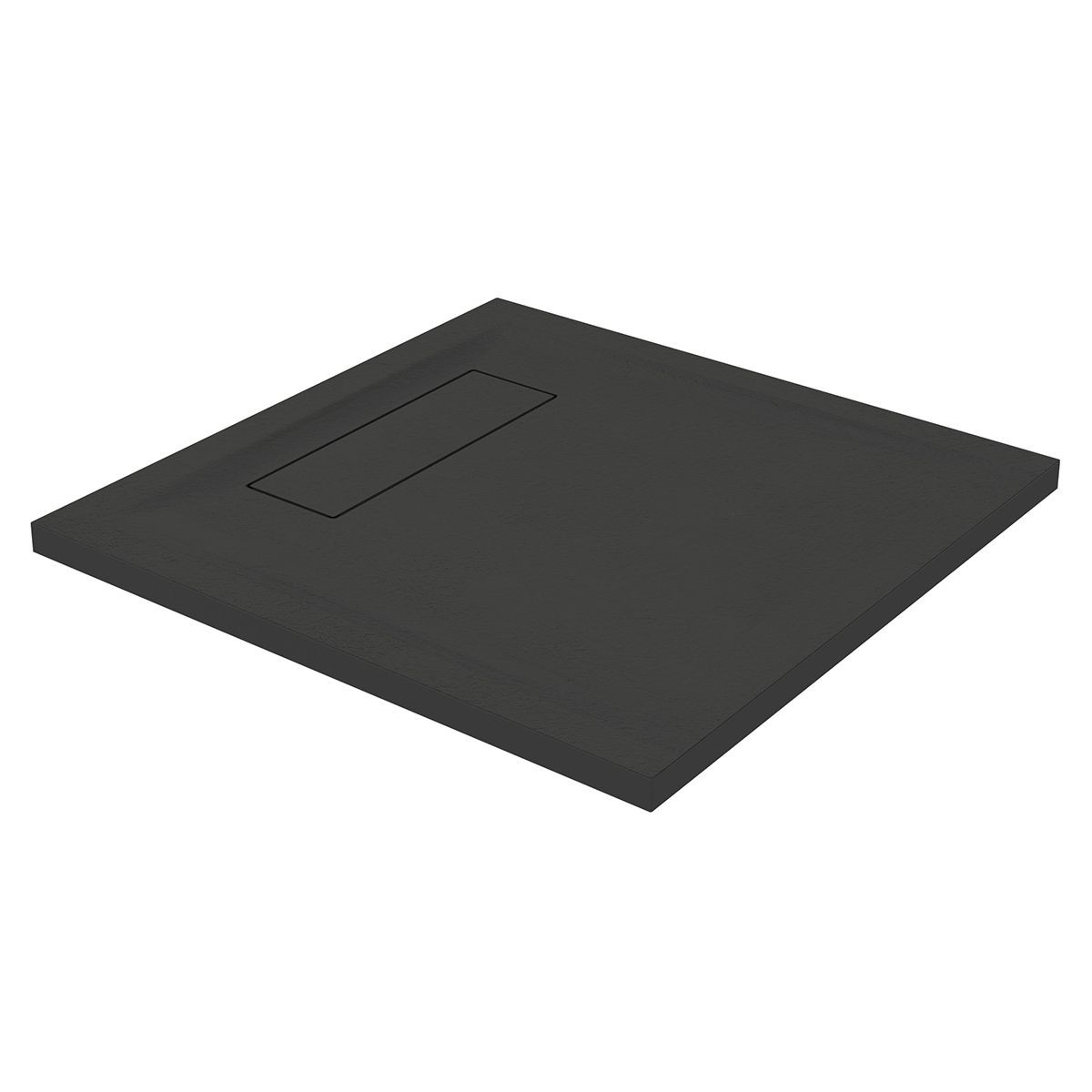 Nordic Black Slate Effect Square Stone Resin Shower Tray 800x800mm