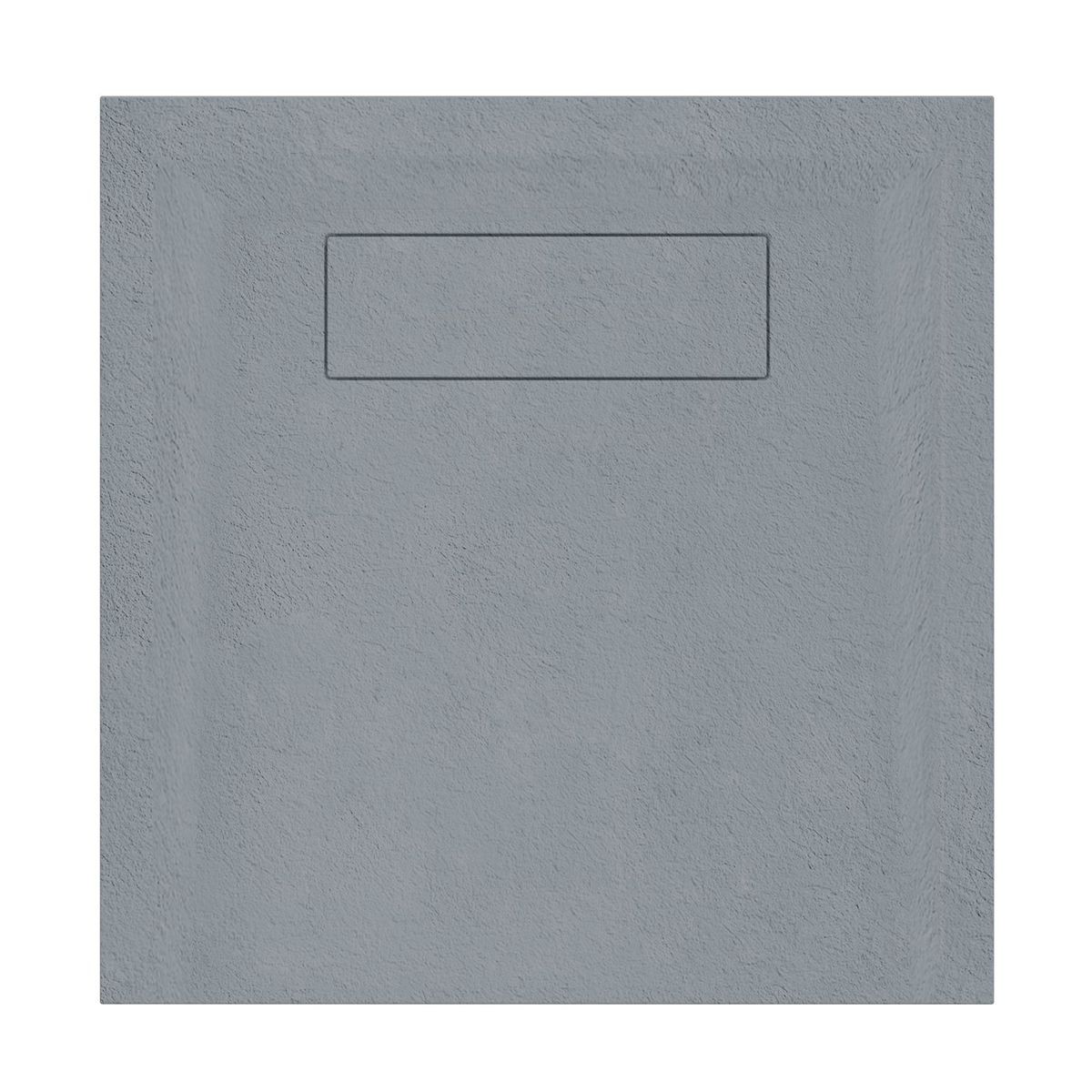 Nordic Grey Slate Effect Square Stone Resin Shower Tray 800x800mm