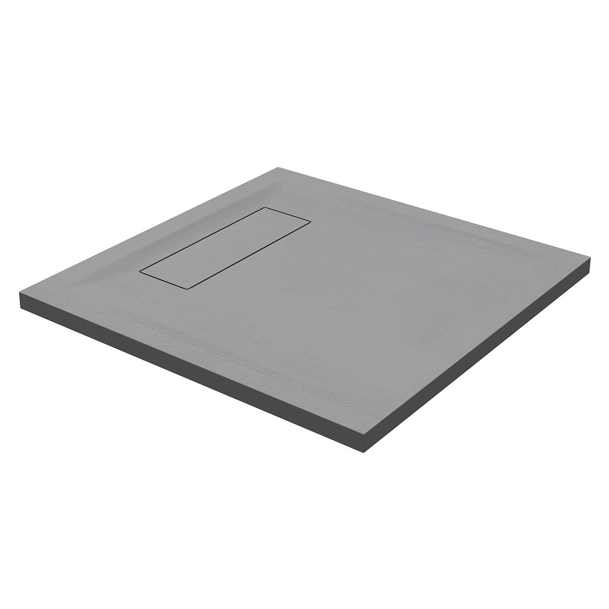 Nordic Grey Slate Effect Square Stone Resin Shower Tray 800x800mm