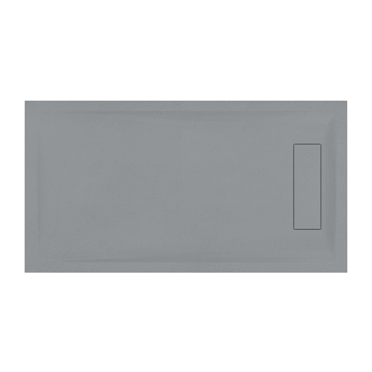 Nordic Grey Slate Effect Rectangular Stone Resin Shower Tray 1400x800mm