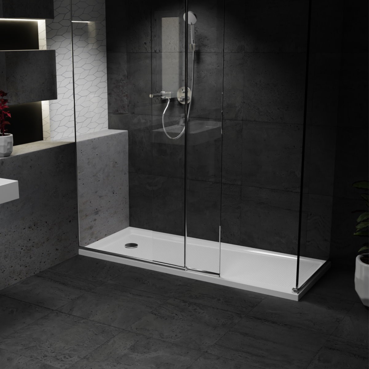 Corestone Anti Slip Bath Replacement Stone Resin Shower Tray 1700x700mm