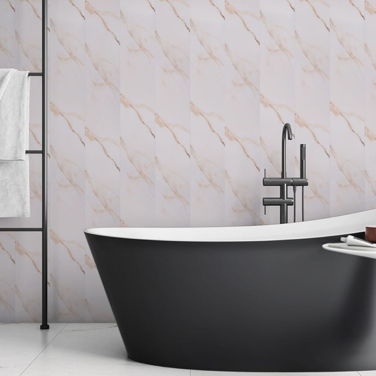Bronze Carrara Marble Tongue & Groove Wall Panels 2600x250mm (Pack of 4)