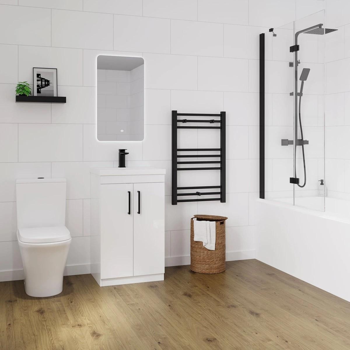 Neptune White Tile Effect Tongue & Groove Showerl Panel 2400x1000mm