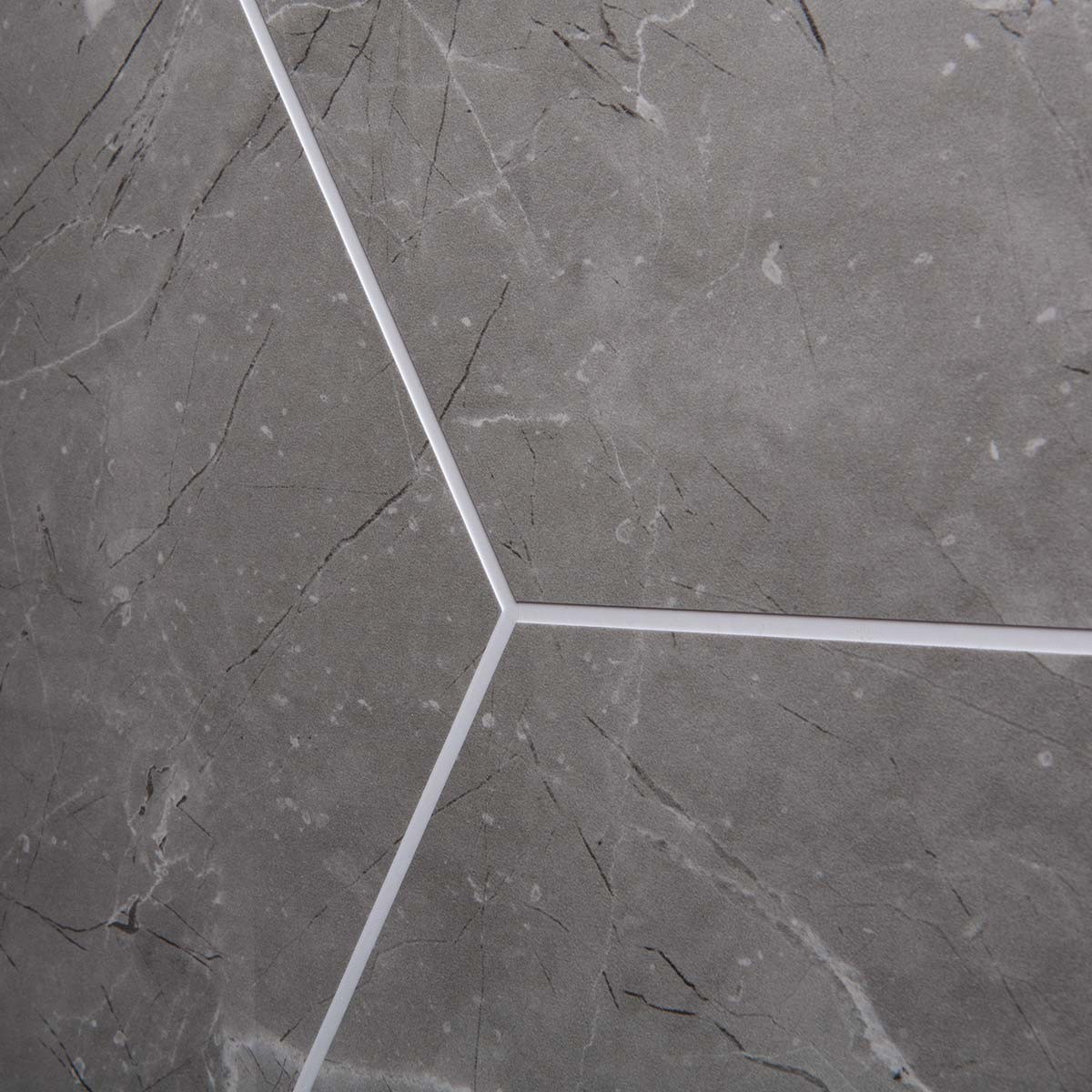 Neptune Lunar Stone Hexagon Tile Effect Tongue & Groove Shower Panel 1000mm