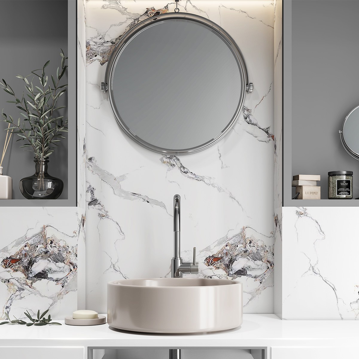 Neptune Onyx Carrara Super Matt Shower Panel 2400x1000mm